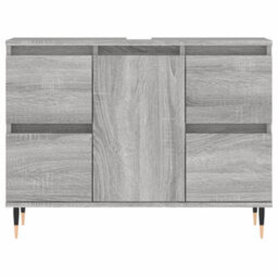 Berkfield Bathroom Cabinet Grey Sonoma 80X33X60 Cm Engineered Wood - thumbnail 5