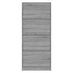Vidaxl Shoe Cabinet Grey Sonoma 63X24X147 Cm Engineered Wood - thumbnail 4