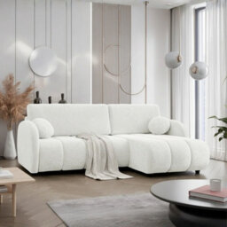 Universal Corner Sofa Zara L 2R+Lc With Sleeping Function And Storage White - thumbnail 2