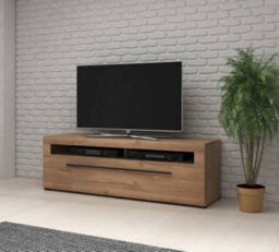 Arte Tulsa Spacious Tv Cabinet In Oak Grandson - W1600mm X H520mm X D500mm - thumbnail 2