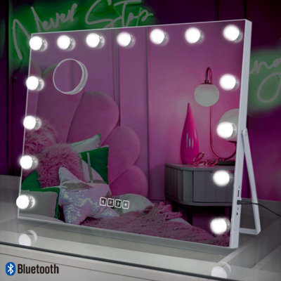 Matteo Ergonomic Hollywood Vanity Mirror 15-Dimmable Bulbs Touch Control Tabletop Usb Charging 58X46Cm Mt005846Bu-Ad - image 1