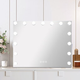Matteo Ergonomic Hollywood Vanity Mirror 15-Dimmable Bulbs Touch Control Tabletop Usb Charging 58X46Cm Mt005846Bu-Ad - thumbnail 7