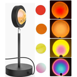 Led Rainbow Sunset Projection Lamp Night Light Bedroom Party Atmosphere Light - thumbnail 4