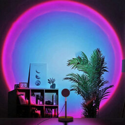 Led Rainbow Sunset Projection Lamp Night Light Bedroom Party Atmosphere Light - thumbnail 6
