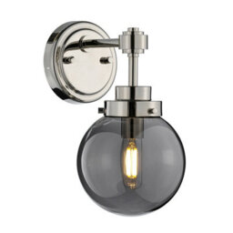 Elegant Wall Light Sconce With Polished Nickel Finish And Led Bulb - thumbnail 1