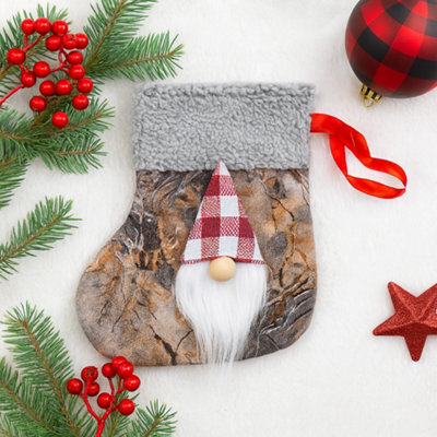 Mini Gonk Christmas Stocking With Santa Design 16X19Cm - image 1