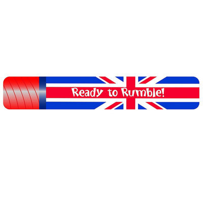 Amscan Ready To Ble Inflatable Foil Union Jack Sticks (Pack Of 2) Red/blue (60Cm X 6Cm)
