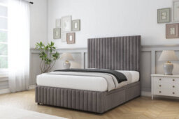 "Sloomy Madison Slate Naples Divan Bed 2 Drawers Left Side-54"" Floor Standing Headboard 12"" Footboard 4'6 Double" - thumbnail 3