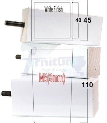 L&F 4X Replacement Furniture Legs Solid Wood 110mm High Sofas Chairs Settee Cabinets Legs M8 Tsp2055 - image 1