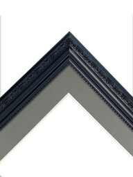 Frames By Post Shabby Chic Black Frame With Dark Grey Mount For Image Size 12 X 8 Inch - thumbnail 2