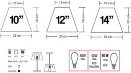 "K Living 14"" White Textured Linen Fabric Coolie Lampshade Modern Table Lamp And Floor Lamp Cone Light Shade" - thumbnail 3