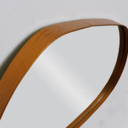 Agenzia 14 Modern Small Gold Pebble Metal Wall Mirror 28 X 36Cm - thumbnail 4