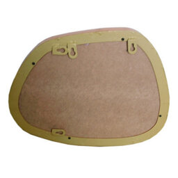Agenzia 14 Modern Small Gold Pebble Metal Wall Mirror 28 X 36Cm - thumbnail 8