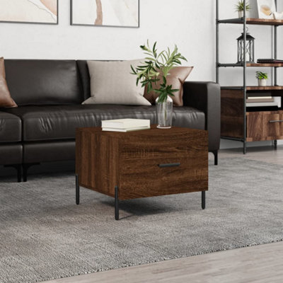 Berkfield Coffee Table Brown Oak 50X50X40 Cm Engineered Wood - image 1