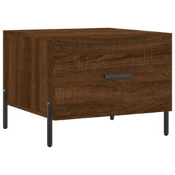 Berkfield Coffee Table Brown Oak 50X50X40 Cm Engineered Wood - thumbnail 2