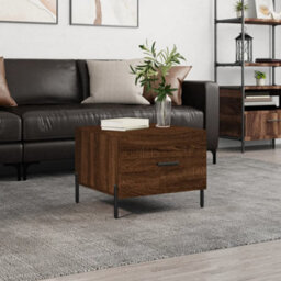 Berkfield Coffee Table Brown Oak 50X50X40 Cm Engineered Wood - thumbnail 1