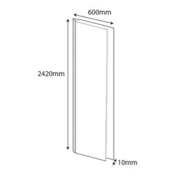 Splashwall Elite Mpc Tongue & Groove Bathroom & Wet Room Panel (H)2420mm (W)600mm - Matt Smoked Marble - thumbnail 2