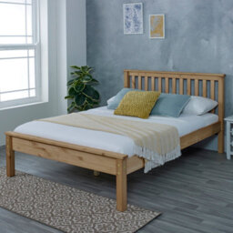 Amani 4'0 Small Double, Dorset Bed Frame, Solid Brazilian Pine Wood, Waxed - thumbnail 1