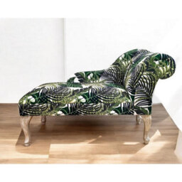 Minster Palm Leaf Mini Chaise Longue Sofa - L57 X W120 X H46 Cm - thumbnail 3