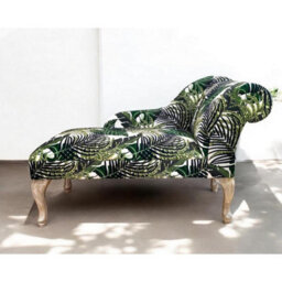 Minster Palm Leaf Mini Chaise Longue Sofa - L57 X W120 X H46 Cm - thumbnail 2