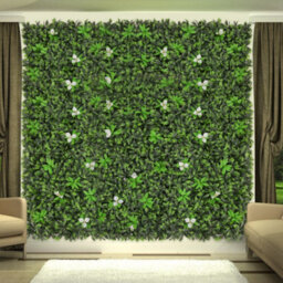 Living And Home Green Artificial Plant Wall Greenery Panel Decorative Foliage Hedge Privacy Fence Screen 100Cm (W) X 100Cm (D) - thumbnail 1