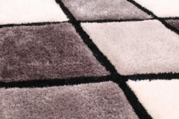 Optical 3D Grey Modern Shaggy Geometric Sparkle Rug For Dining Room Bedroom & Living Room-80Cm X 150Cm - thumbnail 2