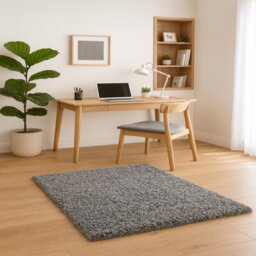 Uetian Dark Grey Medium 120X170Cm Shaggy Rug 5Cm Thick Pile For Living Room Hallways Bedrooms - thumbnail 2
