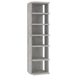 Berkfield Shoe Cabinets 2 Pcs Concrete Grey 27.5X27X102 Cm - thumbnail 4