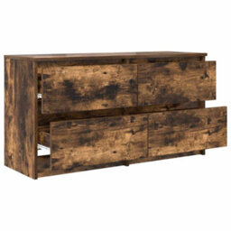 Berkfield Tv Cabinet Smoked Oak 100X35X54 Cm Engineered Wood - thumbnail 5