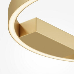 Luminosa Lighting Luminosa Rim Led Semi Flush Ceiling Light Brass 3000-4000K Dimmable - thumbnail 2