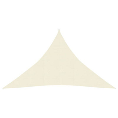 Berkfield Sunshade Sail 160 G/m2 Cream 3X3X4.2 M Hdpe - image 1
