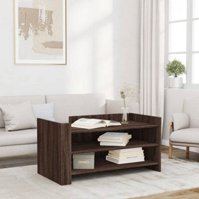 Berkfield Coffee Table Brown Oak 100X50X50 Cm Engineered Wood - image 1