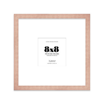 "8X8"" Bronze Picture Frame - 8X8"" Square Frame With 5X5"" Mount For 8X8""/5X5"" Pictures Art Deco Style Room Decor, 1 Pack" - image 1