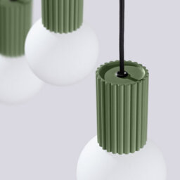 Sollux Lighting Halo Aluminum/glass Olive Green 3 Lights Modern Pendant Lamps - thumbnail 6
