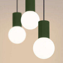 Sollux Lighting Halo Aluminum/glass Olive Green 3 Lights Modern Pendant Lamps - thumbnail 4
