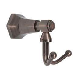 Homestylestore Aged Bronze Art Deco Bathroom Wall Mounted Bath Robe Towel Hook Holder - thumbnail 2