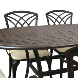 Charles Bentley Metal Cast Aluminium 7 Piece Garden Furniture Table Patio Set With Cushions - thumbnail 5