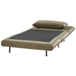 Beliani Single Sofa Bed Setten Velvet Olive Green - thumbnail 6