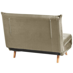 Beliani Single Sofa Bed Setten Velvet Olive Green - thumbnail 7