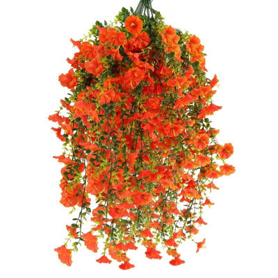 Artificial Orange Petunia Flowers, 80 Cm - Hanging And Suspended Artificial Plants - image 1