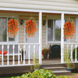 Artificial Orange Petunia Flowers, 80 Cm - Hanging And Suspended Artificial Plants - thumbnail 5