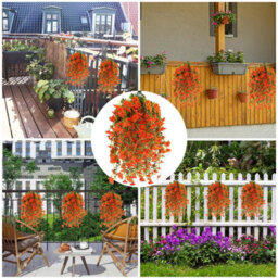 Artificial Orange Petunia Flowers, 80 Cm - Hanging And Suspended Artificial Plants - thumbnail 7