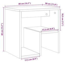 Berkfield Bedside Cabinet Artisan Oak 40X30X40 Cm Engineered Wood - thumbnail 9