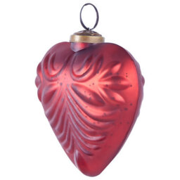 Beliani Set Of 8 Baubles Feriable Glass Red - thumbnail 5
