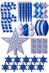Christmas Tree World The Blue & Silver Bauble 52Pc Accessories Set - thumbnail 3