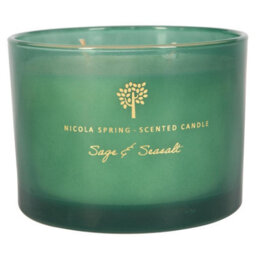 Nicola Spring Sage & Seasalt Scented Candle - 350G 38H Natural Double Wick Soy Wax Aromatherapy Candle Home Fragrance