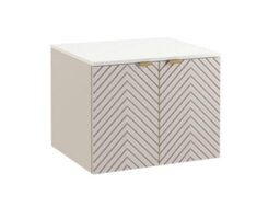 Impact Furniture Bathroom Furniture Set White Countertop 60Cm Vanity And Tallboy Unit Beige Cara - thumbnail 8