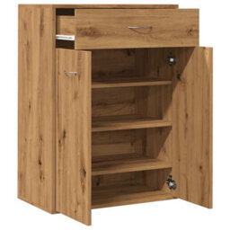 Berkfield Shoe Cabinet Artisan Oak 60X35X84 Cm Engineered Wood - thumbnail 5