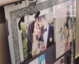 Deenz Crushed Jewel Crystals Photo Frame Mirrored Diamante Picture Frame (6X4 Inch Hold 4 Picture) - thumbnail 2