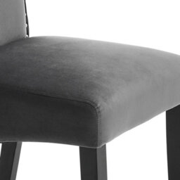 Living And Home Dining Chair Set Of 2 Grey Elegant Velvet High Back Dinning Chairs - thumbnail 5
